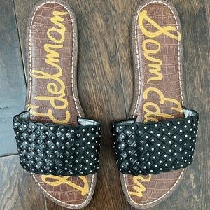 Sam Edelman Black Woven Sandals